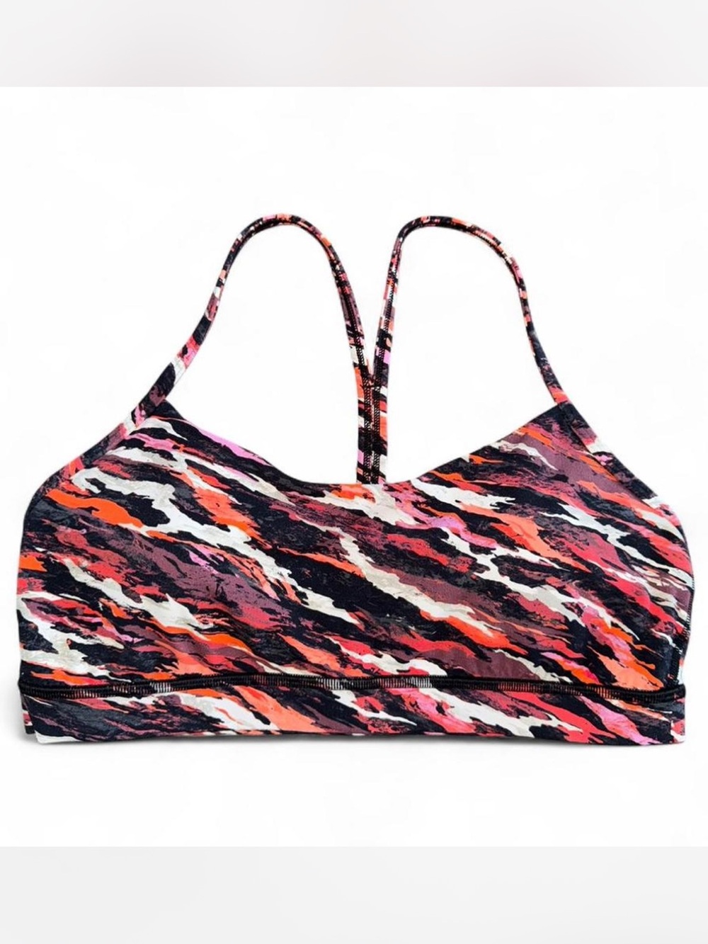 Lululemon Lunar New Year Flow Y Nulu Sport Bra Tiger Tide Smoky Red Mutli 12 L